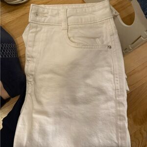 Zara straight leg off white jeans